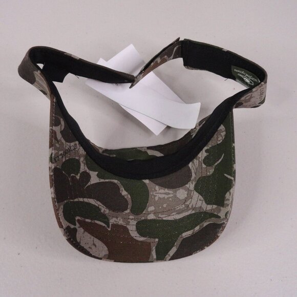 Drake Waterfowl Systems Logo Visor Old School Green Camo Outdoor Hunting NWT New - Picture 6 of 8